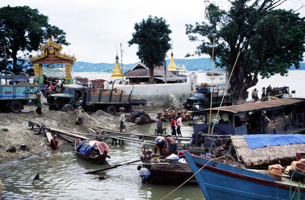 Near river Ayeyarwady at Mandalay. Myanmar (Burma).