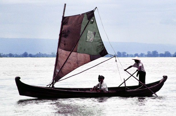 Ferry on Ayeyarwady river. Myanmar (Burma).
