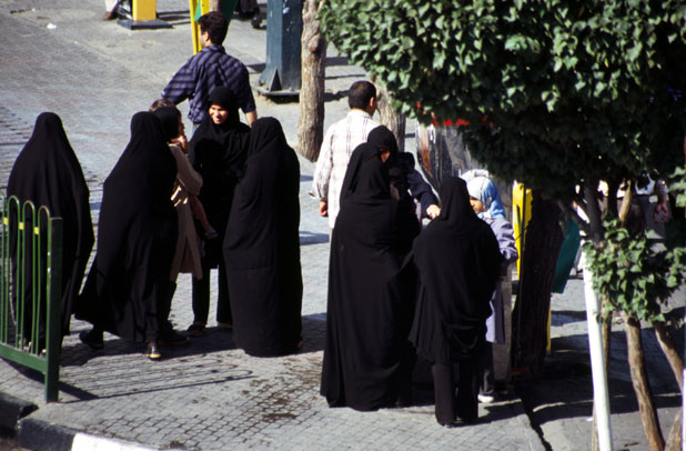 Street at Mashhad town. Iran.