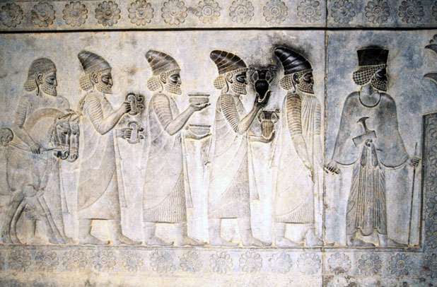 Reliefs at Persepolis. Iran.