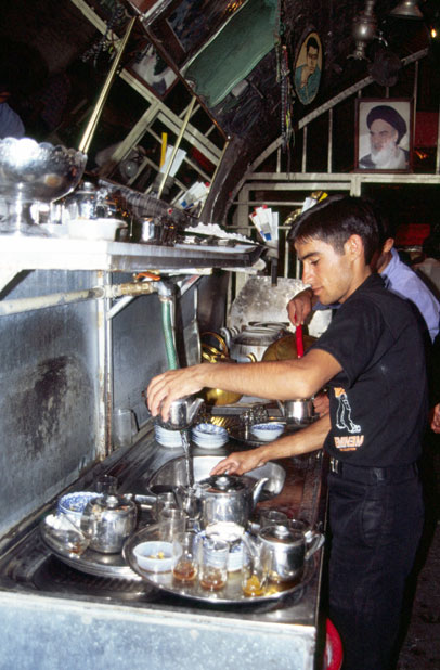 Tea house at Si-o-Seh bridge. Esfahan. Iran.