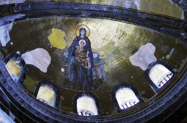 Byzantium's mosaik, Aya Sofya (Hagia Sophia), Istanbul. Turkey.