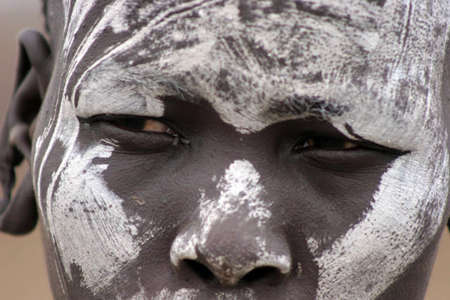 Mursi woman. South,  Ethiopia.