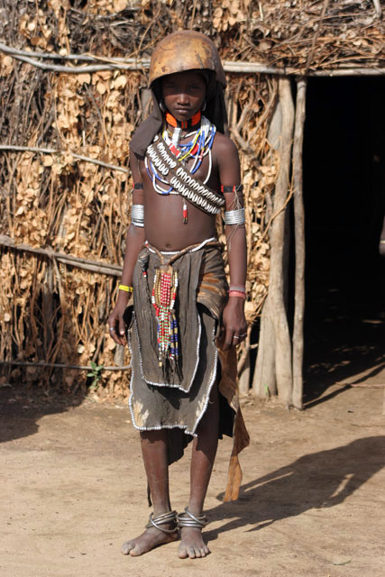 Arbore girl. South,  Ethiopia.