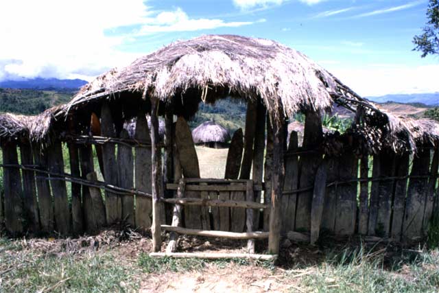 Entrance to a village. Papua,  Indonesia.