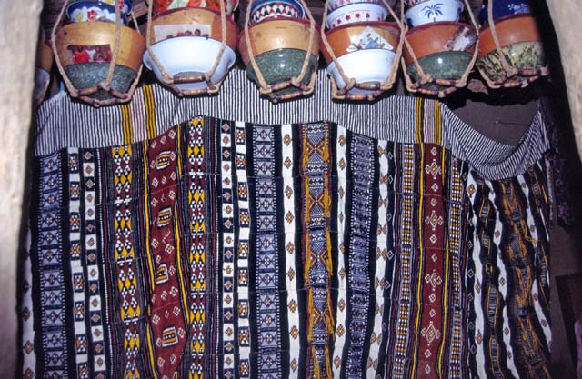 Colorful wedding carpet. Mali.
