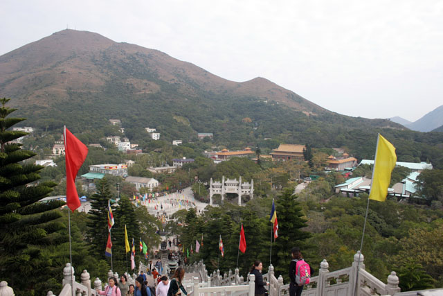 View to Po Lin monastery. Hong Kong.