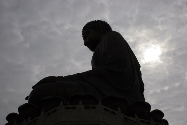 Monastery of Tian Tan Buddha statue. Hong Kong.