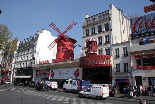 Cabaret Moulin Rouge at Montmartre, Paris. France.