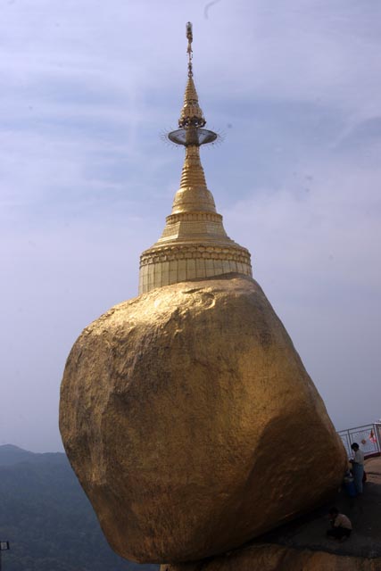 Stupa called Kyaiktiyo (Golden rock). Myanmar (Burma).