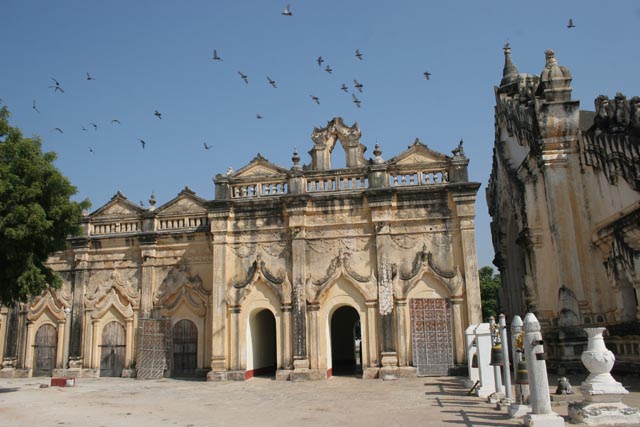 The Temples of Bagan cover an area of 16 square miles. The majority of its buildings were built in the 1000s to 1200s, during the time Bagan was the capital of the First Burmese Empire. Myanmar (Burma).