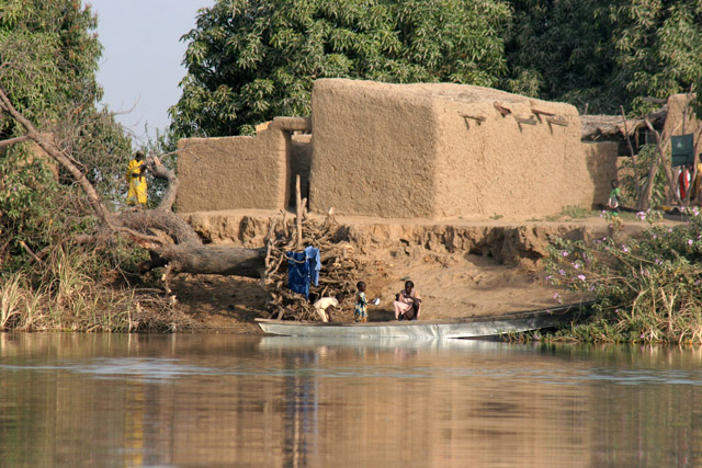 Life around Chari river inflow of Lake Chad. Cameroon.
