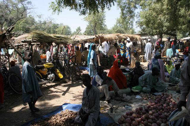 Market at Guividing village. Cameroon.