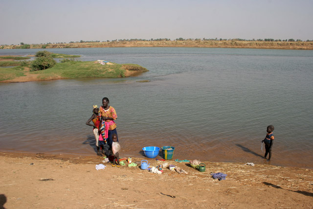 At Logone riverbank near Maga river. Cameroon.