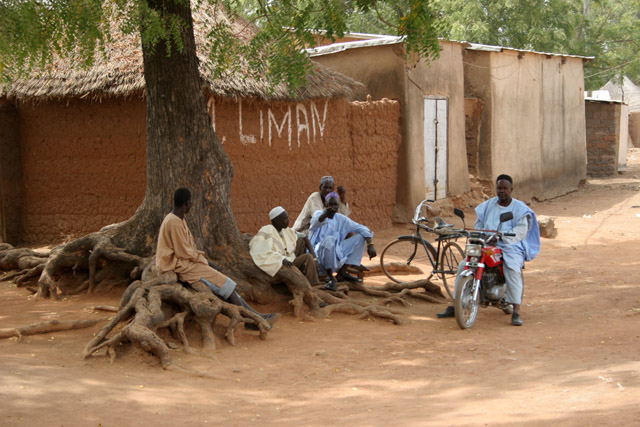 At street at Rey Bouba village. Cameroon.