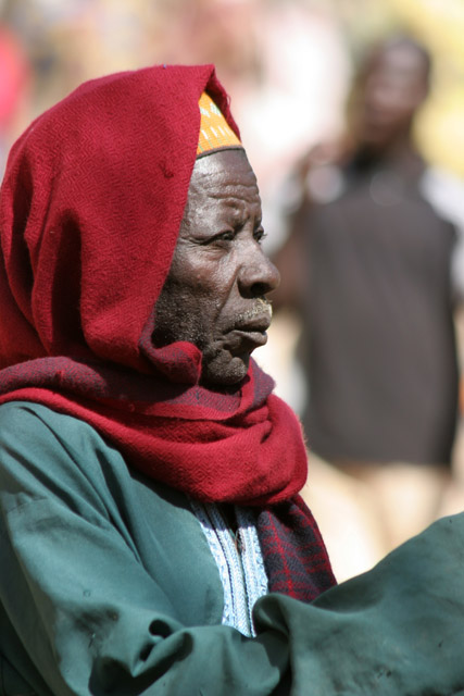Man at Tourou village at Mandara Mountains. Cameroon.