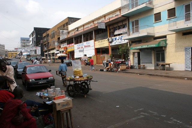 Street at Yaounde capital. Cameroon.