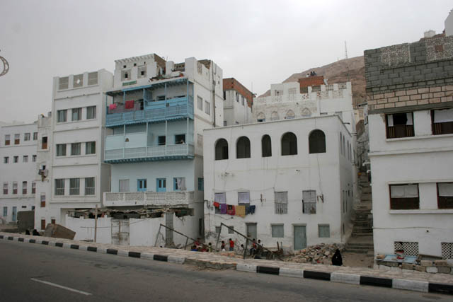 Street at Al-Mukalla town. Yemen.