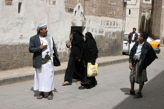 Moment from Sana street. Yemen.