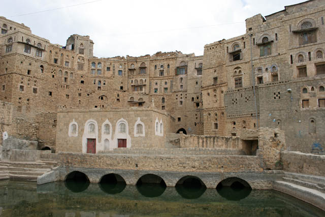 Huge cistern at Hababah village. Yemen.