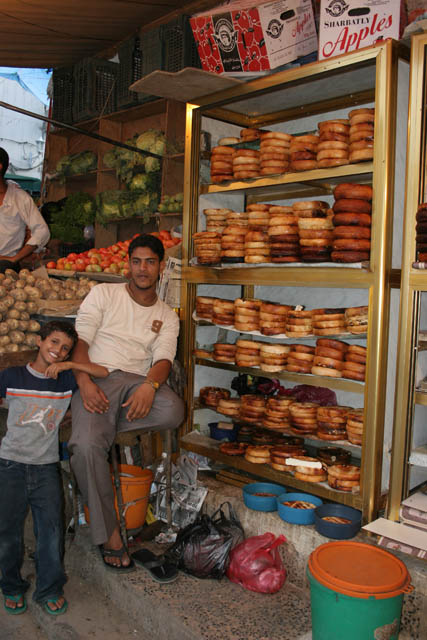 Local cheese at market. Center of Ta'izz city. Yemen.