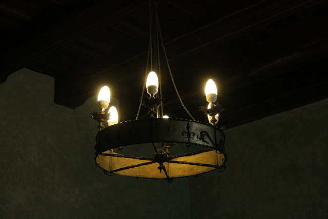 Chandelier, Karlstejn Castle. Czech Republic.