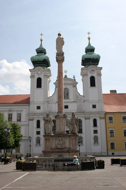 Szechenyi Square, Gyor Hungary.