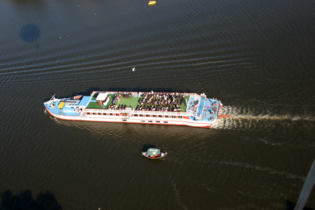 Awesome Prague panorama from balloon. Czech Republic.