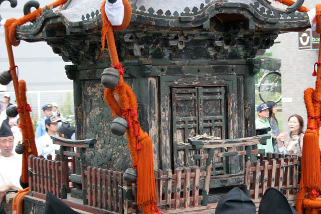 Tsurugaoka Hachiman-gu Shrine Reitaisai (Annual Festival). Mikoshi (portable shrine). Kamakura town. Japan.
