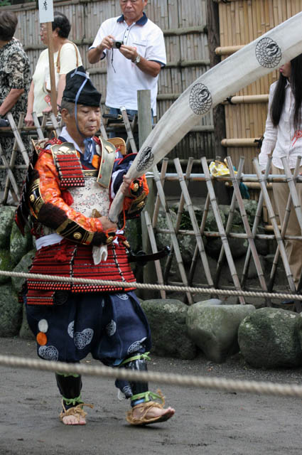 Tsurugaoka Hachiman-gu Shrine Reitaisai (Annual Festival). Today is held Yabusame - traditional japanese horseback archery. Kamakura town. Japan.
