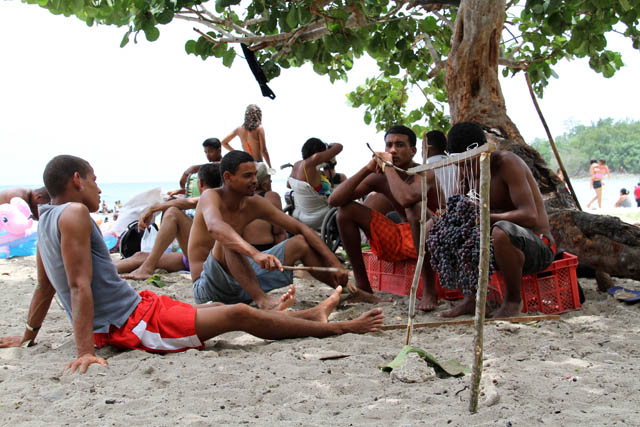 Beach life, El Oasis village. Cuba.