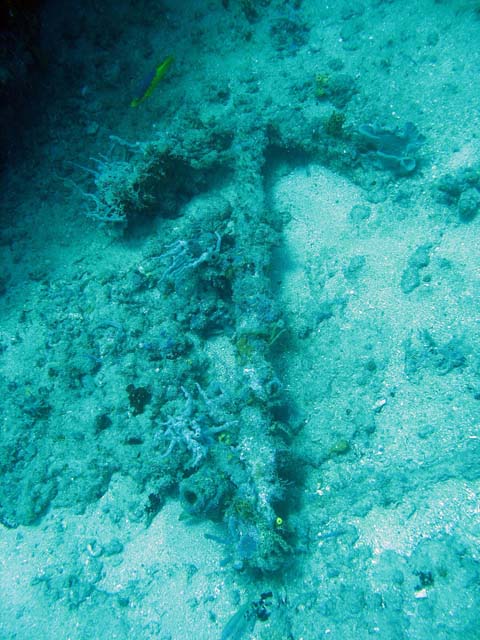 Anchor, Playa Santa Lucia. Cuba.