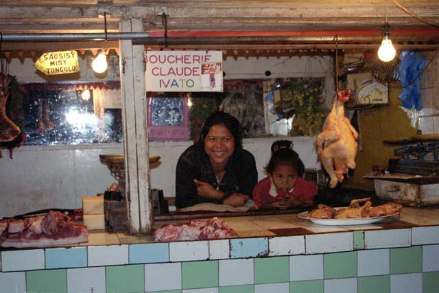 Meat selling, Ivato village. Madagascar.