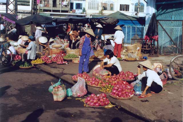 Morning market in Saigon. Vietnam.